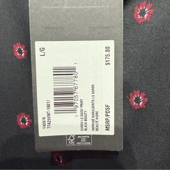 Ted Baker London Men’s Button Down Shirt – Black with Red Geometric Print – L - Picture 5 of 9